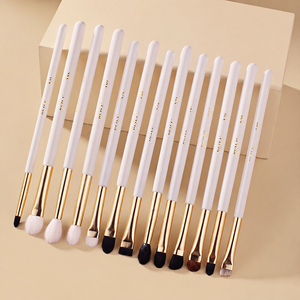High Quality Single Makeup <b>Brush</b> White Handle Black Synthetic Hair Cosmetic Makeup <b>Brush</b> Makeup Tools for Face Eye Beauty Makeup - Product Image 3