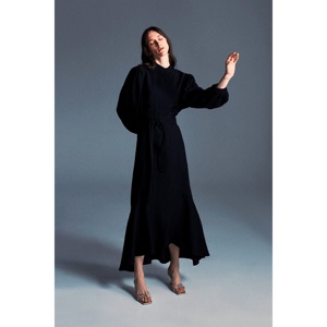 Robe midi noire élégante pour <span class=keywords><strong>femme</strong></span>, robe <span class=keywords><strong>de</strong></span> soirée formelle, longueur midi, tenue <span class=keywords><strong>de</strong></span> soirée - Product Image 4