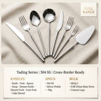 Großhandel 304 Edelstahl Besteckset Modernes Elegantes Besteckset für Hotels