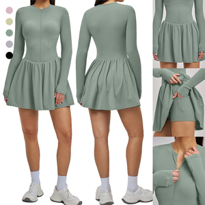 Jupes courtes pour <span class=keywords><strong>jeunes</strong></span> filles, t-shirts à manches longues pour femmes, vêtements avec logo sportif, robes - Product Image 1