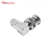Adaptateur vidéo 90 degrés BNC à angle droit mâle vers BNC femelle en forme de L prise vers séparateur Jack connecteur adaptateur coaxial CCTV SDI RF