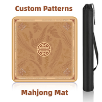 Tapis de Mahjong en Néoprène Personnalisé Style Américain Luxe Vert Citron Paon pour Cadeau de Noël – Vente en Gros