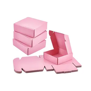 Small Pink Shipping Cardboard Boxes Paper Gift Box for Small Business Craft Giving Products Packaging