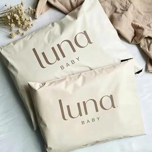 Kantong Kurir Ramah Lingkungan Berwarna Krem, Terbuat dari Plastik Biodegradable, Kantong Pengiriman Poliester dengan Logo - Product Image 2