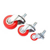 Vente directe d'usine Roue pivotante universelle en PVC pour meubles Chariot à roulettes Vis M6 M8 M10 Matériau plastique Hôpitaux Hôtels