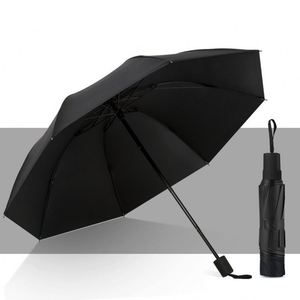 Parapluie promotionnel pas cher, résistant au soleil et à la pluie, 21 pouces, 8 baleines, manche en plastique, pliable en 3 sections, coupe-vent, compact, léger, pour voyage - Product Image 3