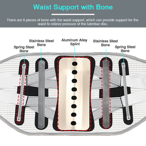 Bionic Thép Tấm Thoáng Khí Eo Hỗ Trợ Đàn Hồi Thấp Hơn Thắt Lưng Trở Lại Brace Ủng Hộ Ban Nhạc Loại Cho Eo - Product Image 3