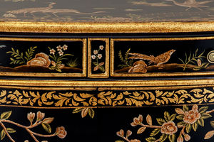 Avrupa klasik yatak odası komodin mobilya çiçek ve kuşlar komodin iki çekmeceli ve çift kapılı Bedstand ahşap - Product Image 6