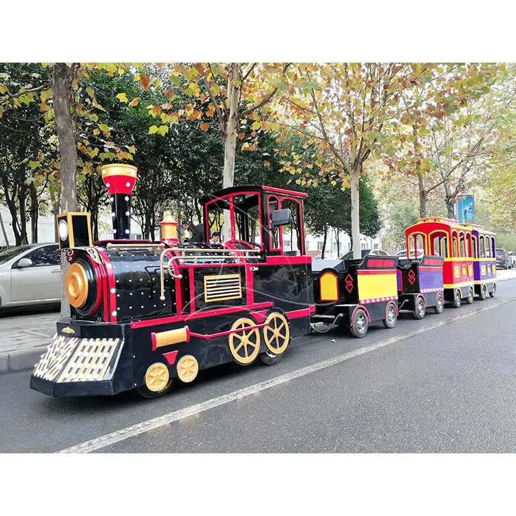 Trem de trem de diversões profissionais, turista sem rastros, parque de trem elétrico para venda