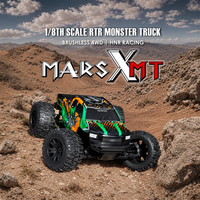 Camion monstre RC haute vitesse à l'échelle 1/8 H9902, 90 km/h, 6S, moteur brushless 150A ESC, télécommande 2.4G, câble USB inclus