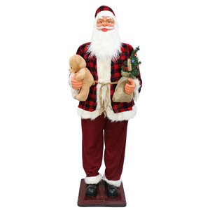 Babbo Natale Elettrico da 180 cm con Musica, Babbo Natale Danzante per Decorazioni Natalizie - Product Image 6