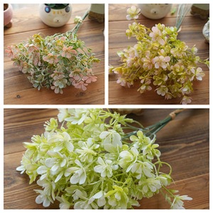 Bouquet de fleurs artificielles CallaFloral blanc rose vert en plastique pour mariage et décoration intérieure INS Craft YC1068 - Product Image 3