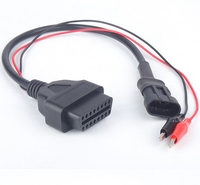 Harnes/adaptor Transfer tiga Pin OBD 2 kabel dengan bahan isolasi PBT untuk aplikasi elektronik