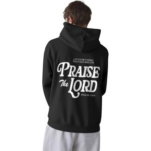 FOXA Sweat à capuche chrétien pour garçons, imprimé Praise The Lord Psalm 150:6, sweat-shirt unisexe en coton avec poche - Product Image 4
