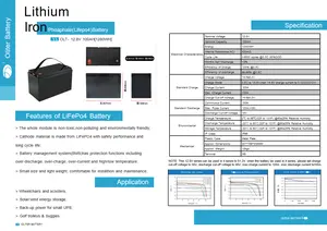 Oliter disetujui CE baterai lithium ion, Penyimpanan Energi 18650 12.8V 100AH 200ah