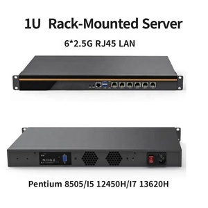 Сервер для установки в стойку 1U, Intel Core i5-12450H / i7-13620H, 6x2.5G Intel I226, 2/4x10G SFP, 4G/5G Wi-Fi, Firewall, PfSense, ROS, корпоративный сетевой сервер - Product Image 1