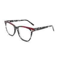 Haute qualité coloré acétate optique lunettes montures de lunettes conceptions uniques à la main Styles à la mode en gros assortis