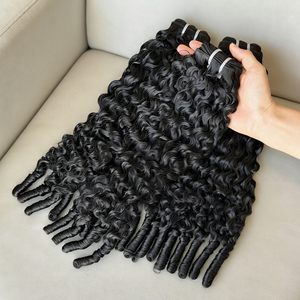 Cheveux vierges à 100 % avec pointes bouclées en spirale, mèches de cheveux humains bouclés à la espagnole, 8 à 36 pouces, 12A, non traités, noir naturel - Product Image 4