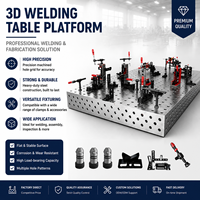 Table de soudage 3D robuste, plateforme de soudage en fonte flexible traitée au nitride pour travaux de soudage en atelier