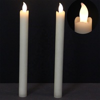 Bougies à LED, 2 pièces, avec bord ondulé, sans flamme, processeur à piles, sans goutte