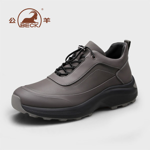 Chaussures de course légères en cuir véritable avec doublure en cuir pour les saisons printemps, été, automne, chaussures de sport décontractées pour hommes - Product Image 1