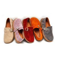 Chaussures décontractées en daim pour femmes, toutes occasions, avec boucle, confortables, mocassins pour tous les jours