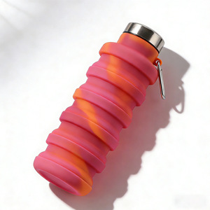 Botella de Agua Plegable de Silicona de 500 ml, Portátil, para Uso en Exteriores y Campamentos - Product Image 3