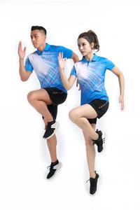 Polo de badminton personnalisé avec impression flamme, séchage rapide, anti-transpiration, respirant, uniforme sportif d'équipe, vente en gros, logo personnalisé - Product Image 5