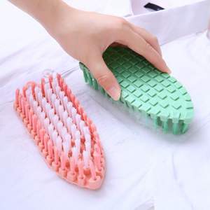 Brosse à chaussures flexible bicolore avec poils en éponge douce pour nettoyer les baskets et les chaussures en toile, couleur aléatoire, 1 paquet - Product Image 3