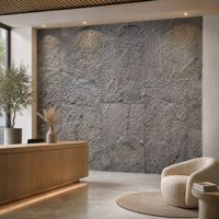 Revêtement mural en pierre flexible 3D Starmoon Granite, ultra-fin 2-3 mm, ignifuge, léger, panneau de revêtement mural MCM, design 3D