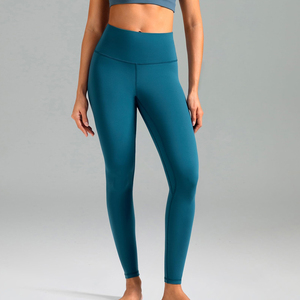 Legging de sport pour femme de haute qualité, couleur unie, taille haute, tricoté, respirant, pour entraînement, yoga, fitness, décontracté - Product Image 4