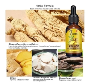 Aceite de crecimiento rápido del cabello de 7 días con tratamiento de jengibre Suero nutritivo para el cuero cabelludo Ingredientes veganos orgánicos para hombres y mujeres - Product Image 5