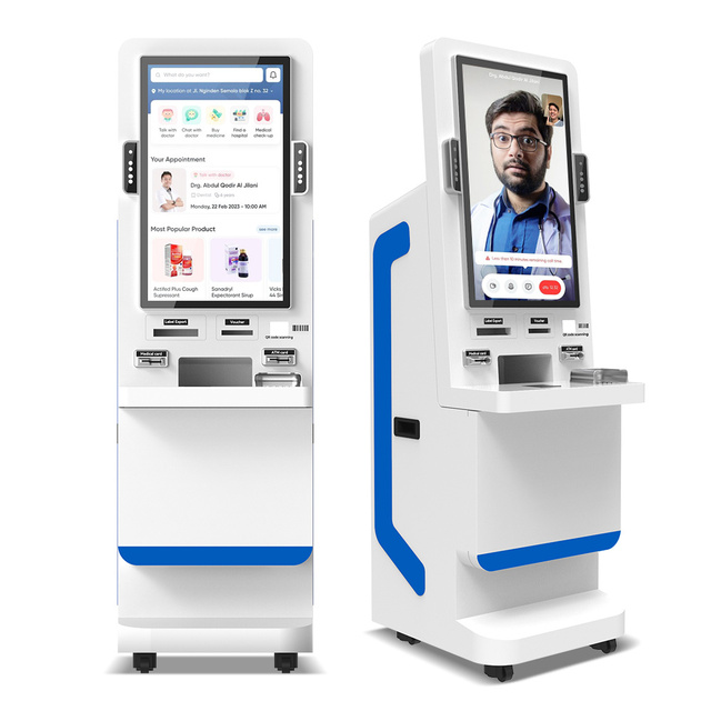 21.5,32 Inch Visitor Registration Kiosk Queuing Inquiry Machine Ticket Dispenser Payment Terminal Self Service Kiosk Machine