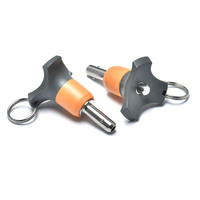 Goupilles à dégagement rapide en acier inoxydable et aluminium de 1/4 pouces Indexation Spring Ball Pin Plungers With Ring