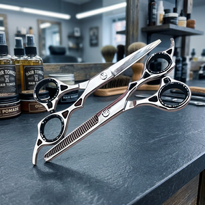 8\" Matt Black Dog Grooming Scissors Sharp Blade Dull Powder Coated Stainless Steel Dark Grey Dog <b>Shear</b> for Beauty Personal Care - Product Image 5