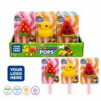 Halal 3D-vormige lolly's, fruitgummi's met eend, aardbei en watermeloen smaak, zachte snoepjes en gelei snoepjes voor kinderen