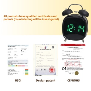 Đồng hồ để bàn đa chức năng Bosheng Fun <span class=keywords><strong>Clock</strong></span>, chạy pin, chuông kép 3D <span class=keywords><strong>LED</strong></span>, báo thức cực lớn - Product Image 5