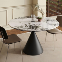 Table de salle à manger ronde en marbre de luxe moderne, table basse ronde en marbre, table d'appoint pour événements, fêtes, salon