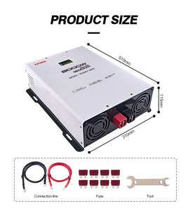 อินเวอร์เตอร์เพาเวอร์ซีรีส์ TP กำลังไฟ 4000w 5000w 10000w 12v/24v/48v เป็น 110v/220v/230v/240v AC คลื่นไซน์บริสุทธิ์ สำหรับบ้านและยานพาหนะ - Product Image 3