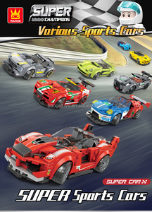 Wange siêu xe đặt xe kỹ thuật sáng tạo tùy chỉnh khối xây dựng gạch đồ chơi - Product Image 3