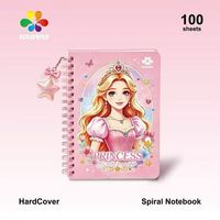 Ensemble de papeterie princesse mignon, carnet à spirales A5 couverture rigide avec trousse, stylo à bille, fournitures scolaires, prix d'usine