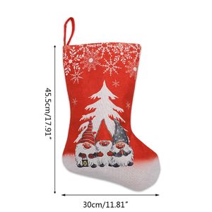 Bas <span class=keywords><strong>de</strong></span> Noël Flocon <span class=keywords><strong>de</strong></span> Neige Chaussettes <span class=keywords><strong>de</strong></span> Noël Suspendus Cheminée Arbre Cadeau Bonbons Sac Non-tissé - Product Image 6