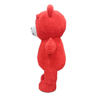 Vente flash promotionnelle Carnaval Costume de mascotte gonflable géant personnalisé en peluche ours en peluche rouge pour adulte