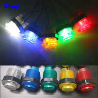 Prix Usine Promotion Kit Arcade LED DIY 2 Joueurs USB PC MAME Jeux à Monnayeur pour Raspberry Pi 12V Poussoir en Plastique