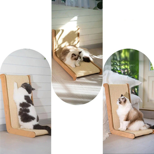 Verticale krabpaal voor katten, L-vormig krabplank, krabpaal voor katten, massief houten kattenmeubilair - Product Image 5