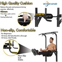 Station de musculation multifonctionnelle Winxiang WX en acier inoxydable pour entraînement à domicile, barre de traction et station de dips, capacité 200 kg, unisexe, garantie 1 an