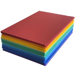 ベストセラーリサイクルカスタマイズPPプラスチックポリプロピレン段ボールカラフルプラスチックシート子供用DIY卸売切削 - Product Image 6