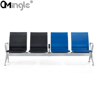 Chaise d'attente publique pour aéroport en aluminium et acier avec assise en mousse injectée PU, bancs d'attente
