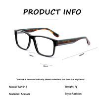 Montures de lunettes en acétate vintage de haute qualité avec de grandes jambes larges Optica pour femmes et hommes étui inclus