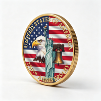 Moneda Conmemorativa del 250 Aniversario de EE. UU. de Aleación de Zinc Prensada Hidráulicamente, Impresa a Todo Color con UV, Personalizada y Promocional para Eventos Cívicos